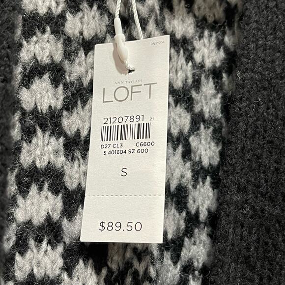 NEW LOFT Knit Fringe Open Front Cardigan Size Small - Picture 5 of 9